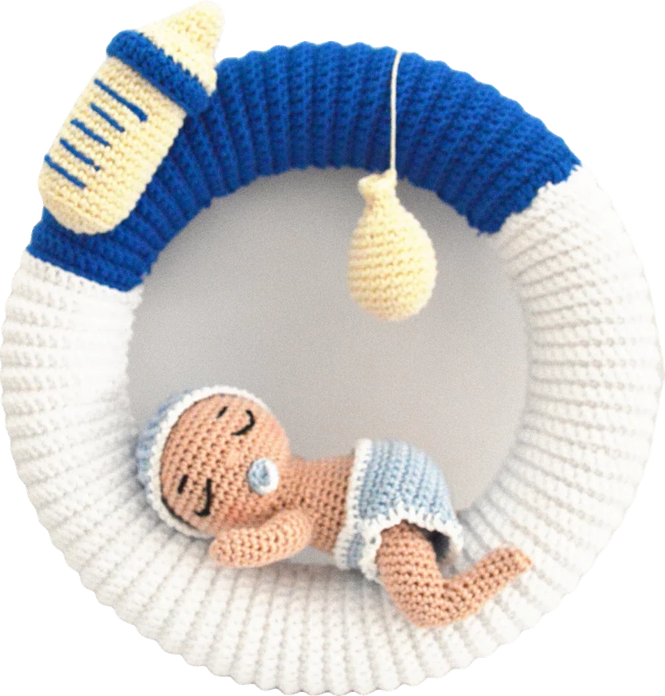 Aro de nacimiento, tejido a crochet por Ana