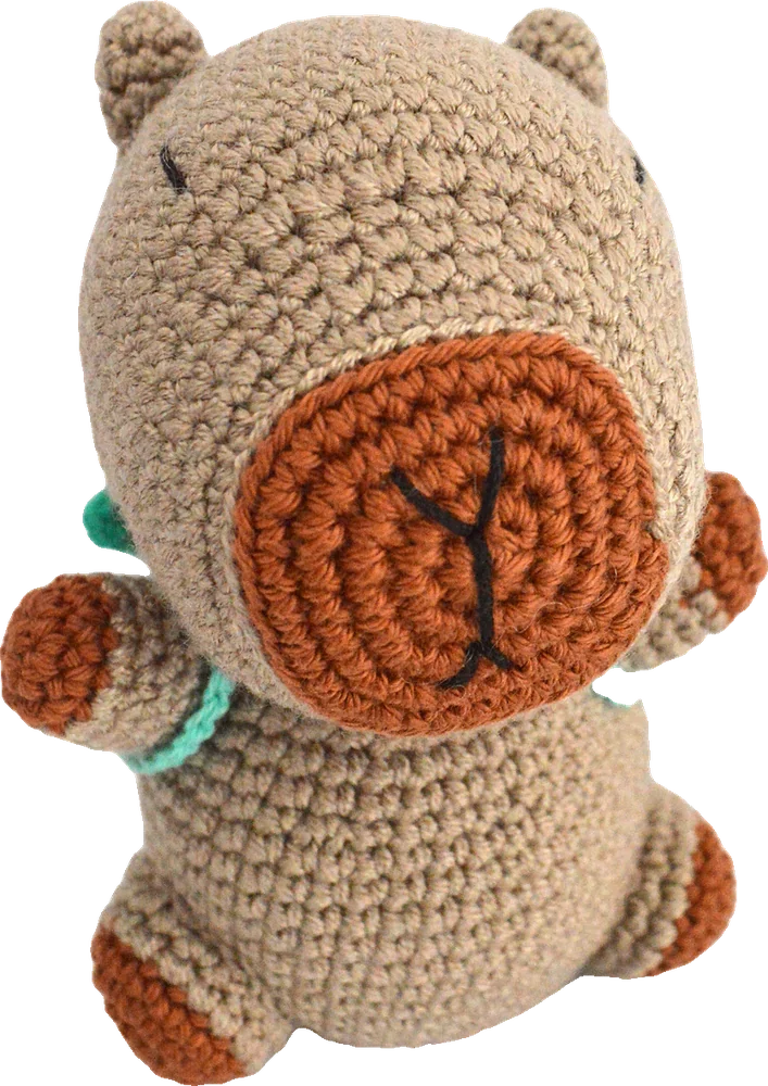Capibara con mochila, tejido a crochet por Ana