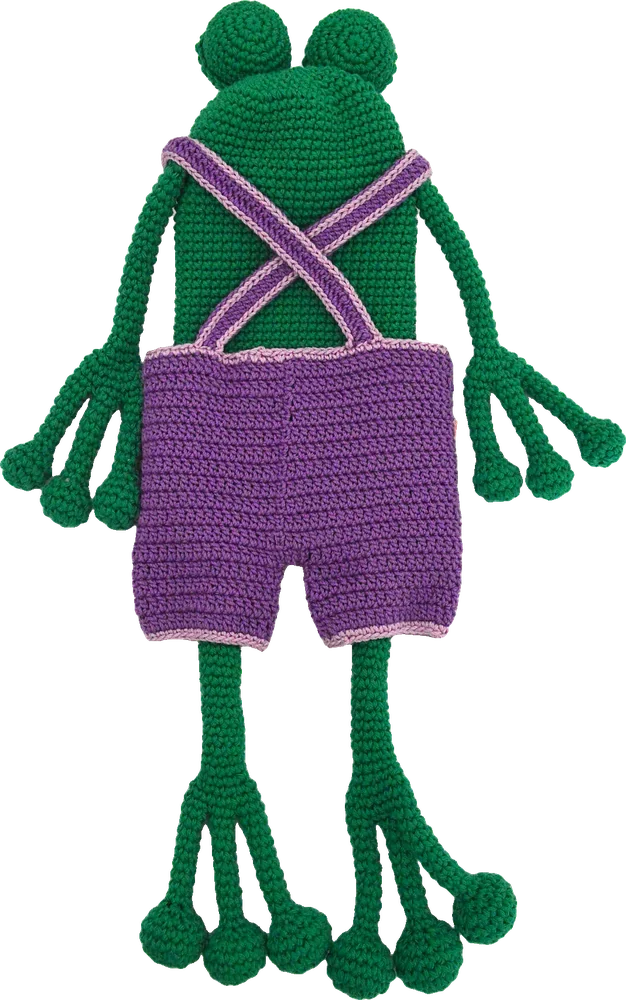 Rana bandolera, tejido a crochet por Ana